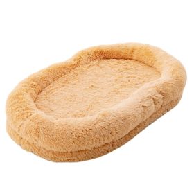 Washable Fluffy Human Dog Bed with Soft Blanket and Plump Pillow Washable Fluffy Human Dog Bed with Soft Blanket and Plump Pillow